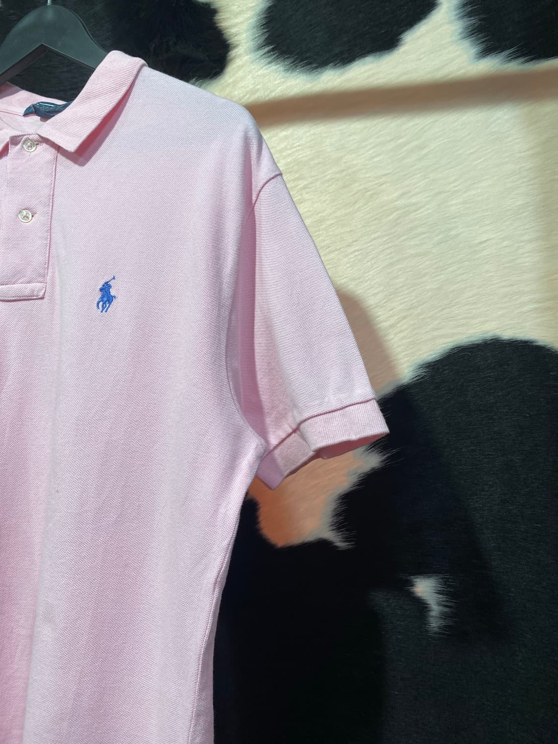 Polo Ralph Lauren 핑크 블루 로고 자수 반팔 티셔츠 상품이미지4
