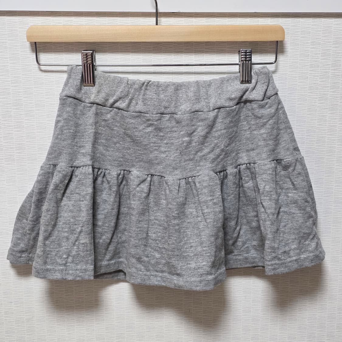 빈티지) 그레이 밴딩 발레코어st 캉캉 핀터깔 미니스커트 상품이미지1