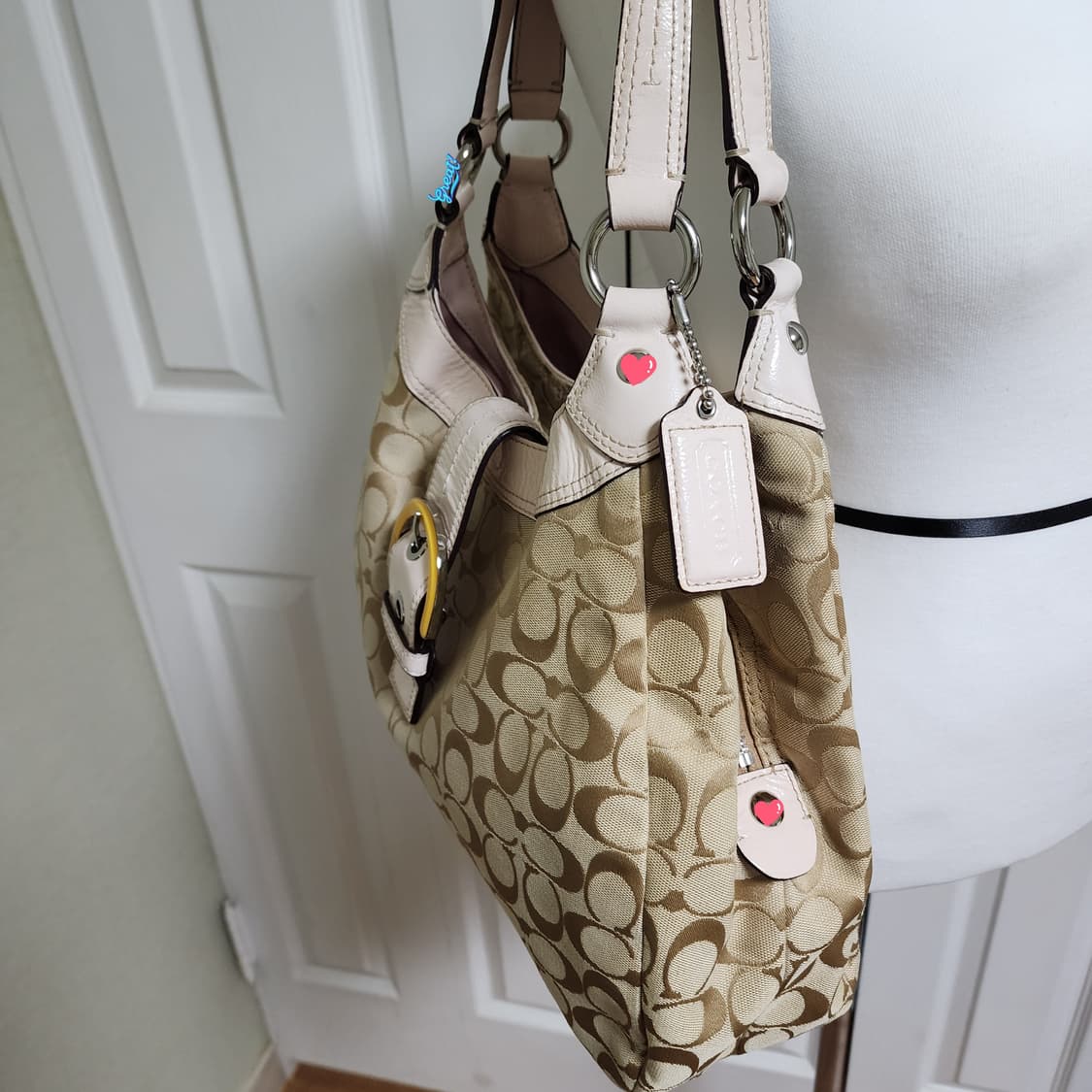 상태굿굿) 코치 버클 호보백 상품이미지4