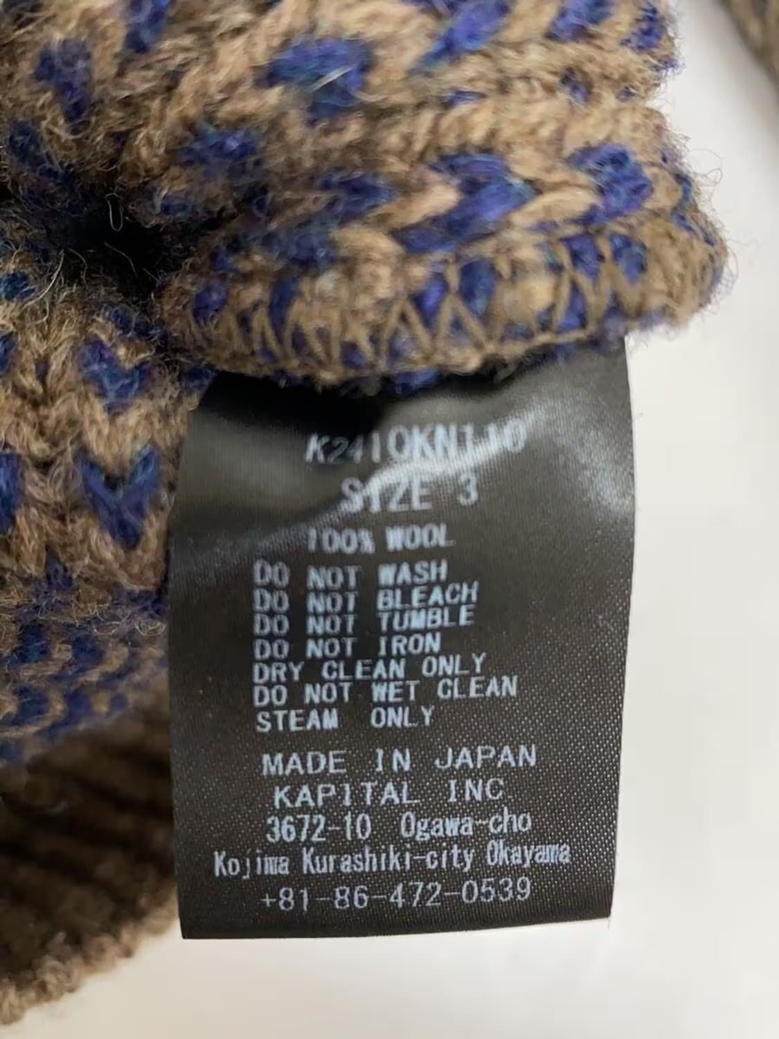 KAPITAL 5G 울 립 니트 집업 숏 가디건 상품이미지4