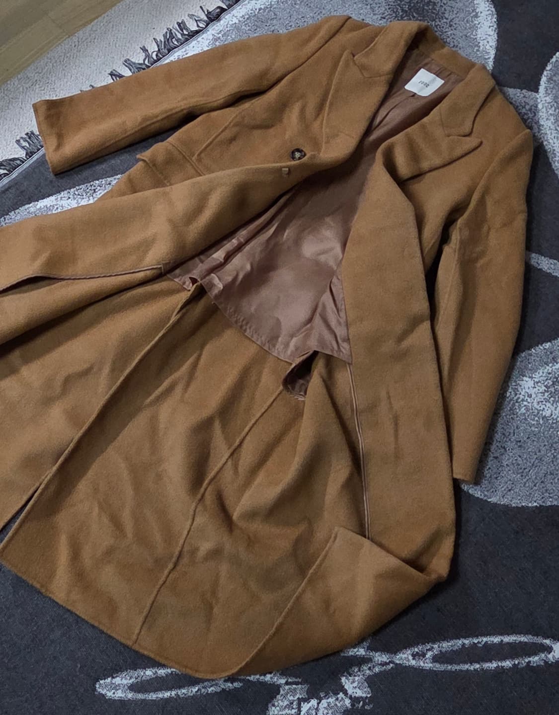 쥬크 ZOOC 울캐시미어 카멜 롱 코트 55 상품이미지4