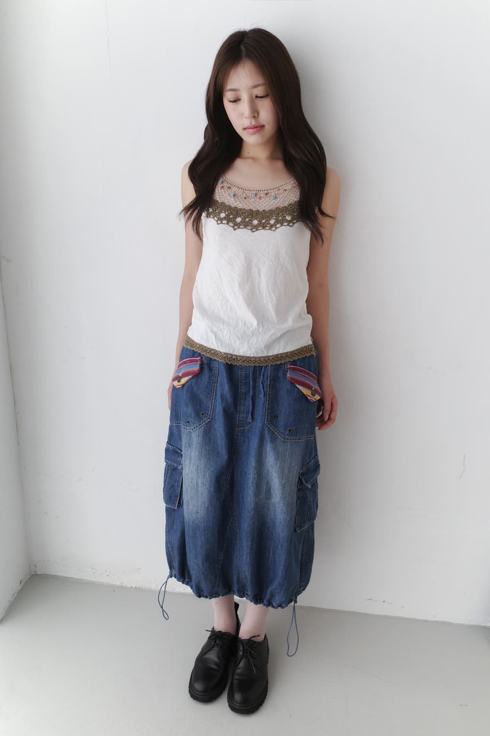 patch balloon denim skirt 상품이미지3