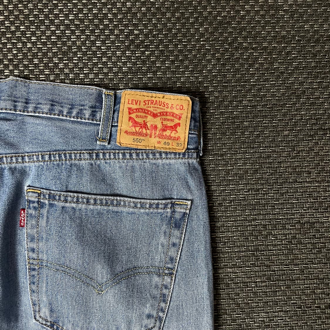 (40) 리바이스 550 40X32 연청 데님 팬츠 상품이미지8
