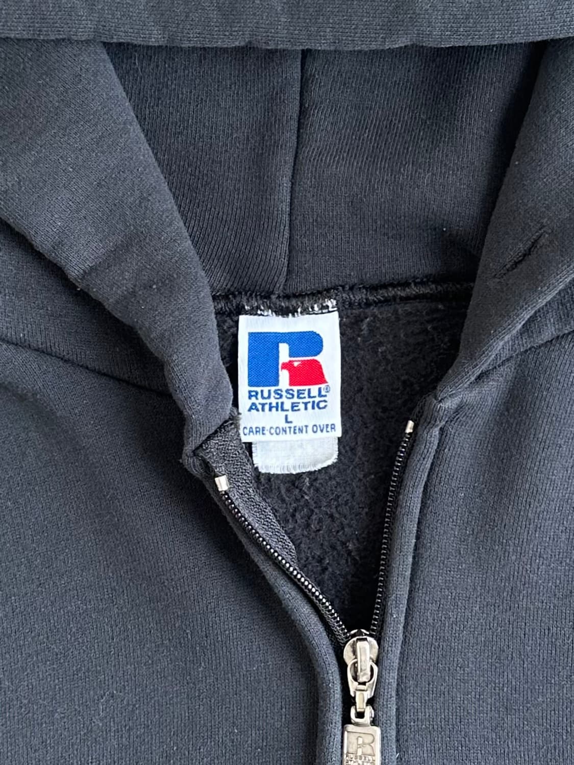 90s 빈티지 러셀 후드집업 블랙 L 상품이미지6