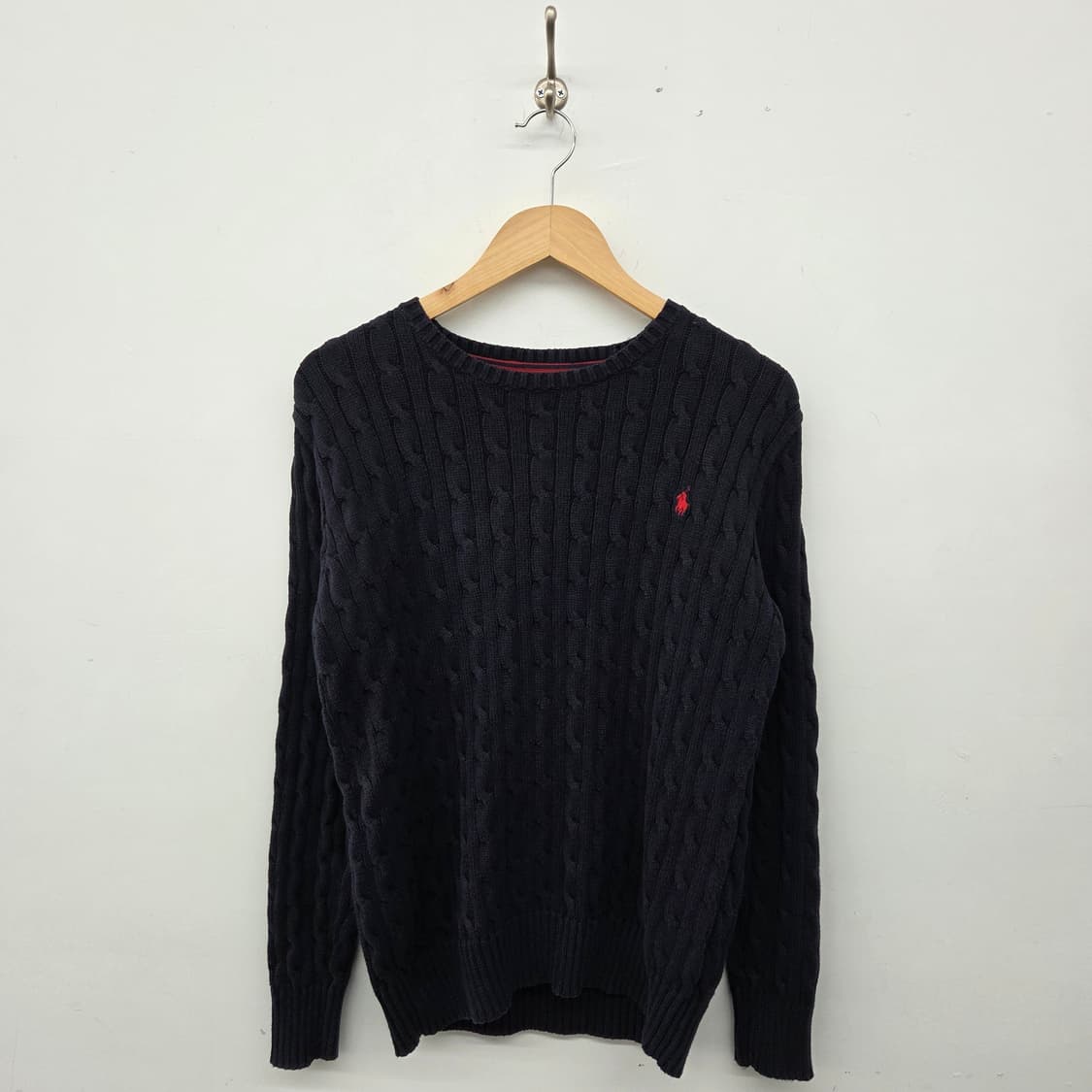 폴로 랄프로렌 네이비 꽈배기 니트 남XL 상품이미지1