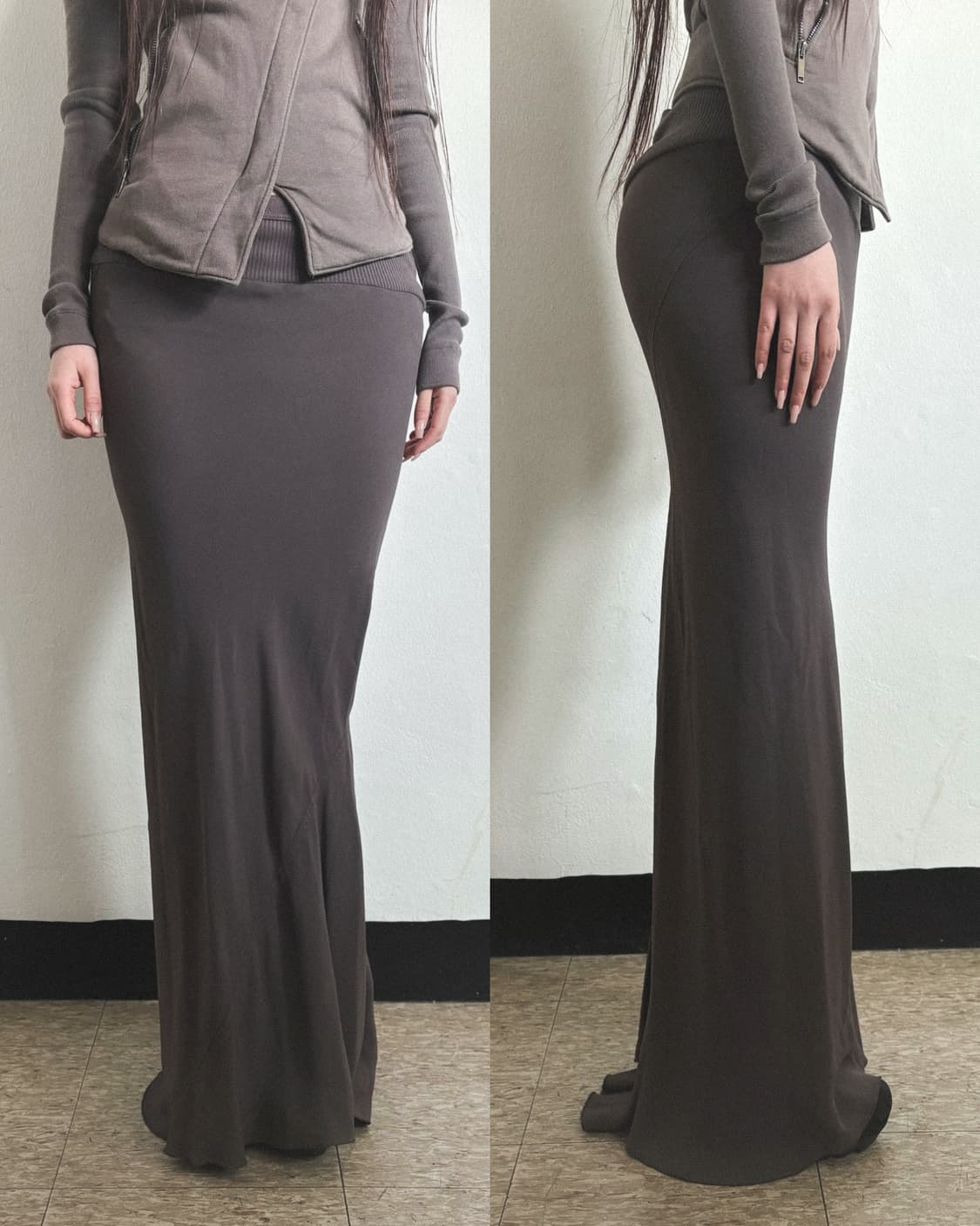 릭오웬스 12SS island 머메이드 드레이프 롱 스커트 상품이미지1