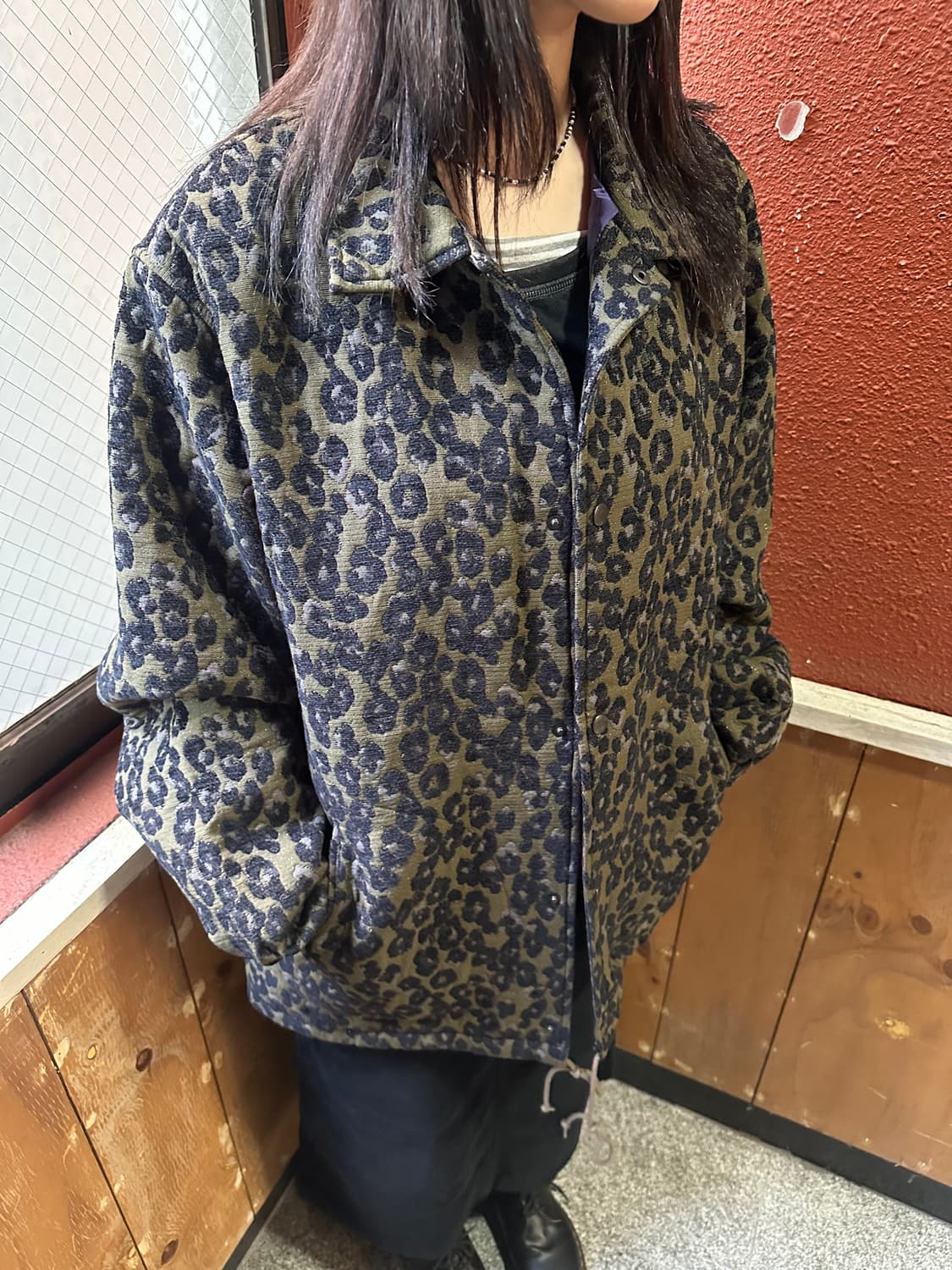 니들스 21AW 레오파드 코치자켓 상품이미지1