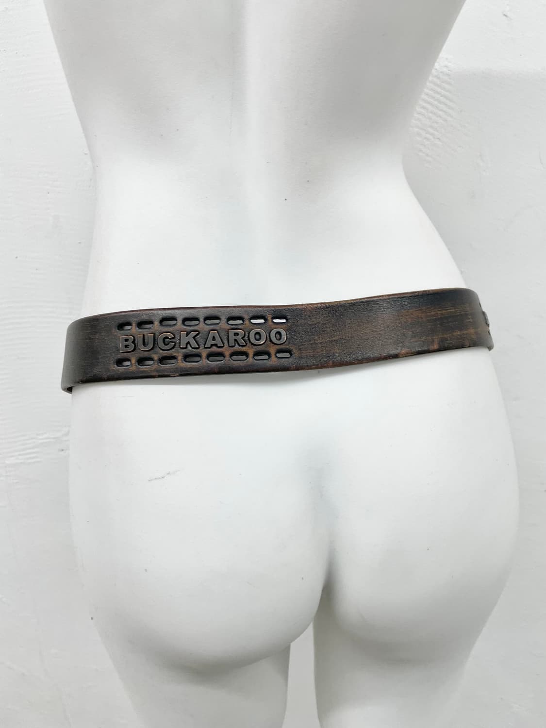 버커루 리얼레더 로고 스터드 버클 벨트 상품이미지4