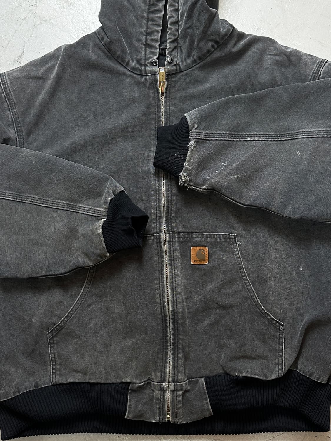 OG 칼하트 J130 BLK 액티브 자켓 칼하트 후드 자켓 상품이미지8