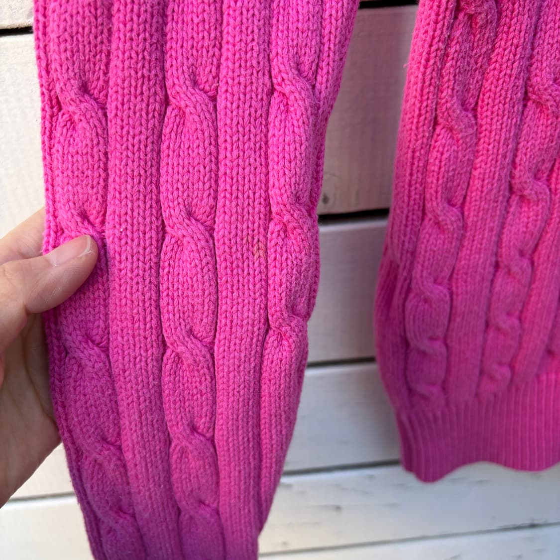 Polo 폴로 케이블 꽈배기 니트 집업 상품이미지3