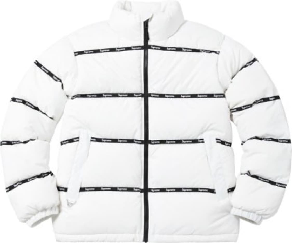 슈프림 로고 테이프 퍼피 패딩 L 상품이미지6