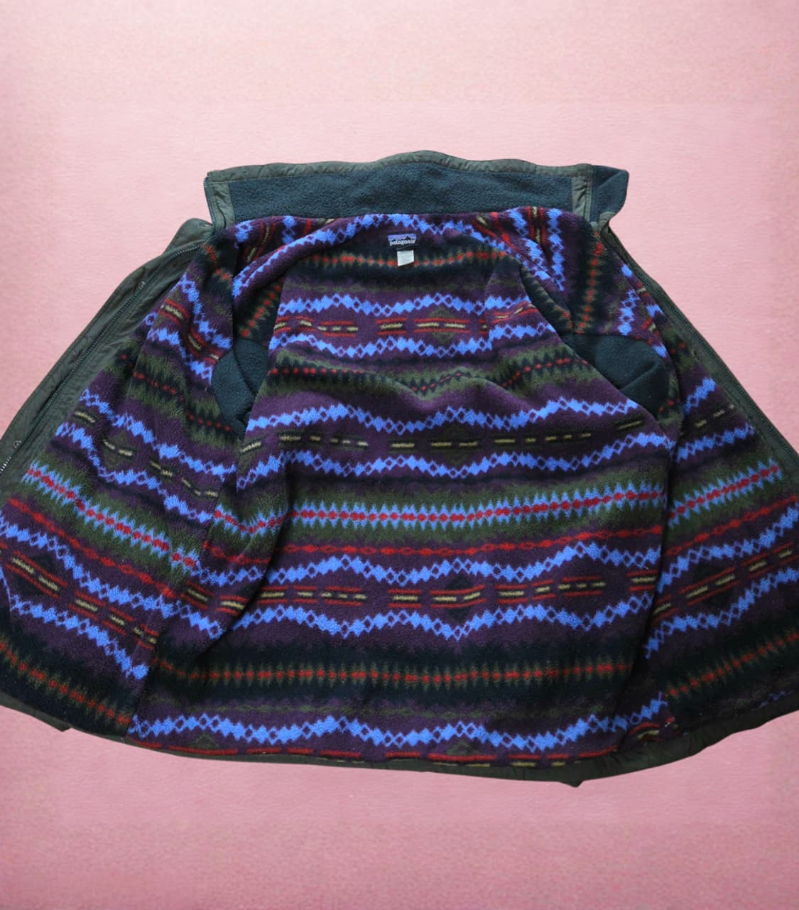 (L)파타고니아 Rare 아즈텍 신칠라 플리스 라인 파카 올리브 상품이미지2