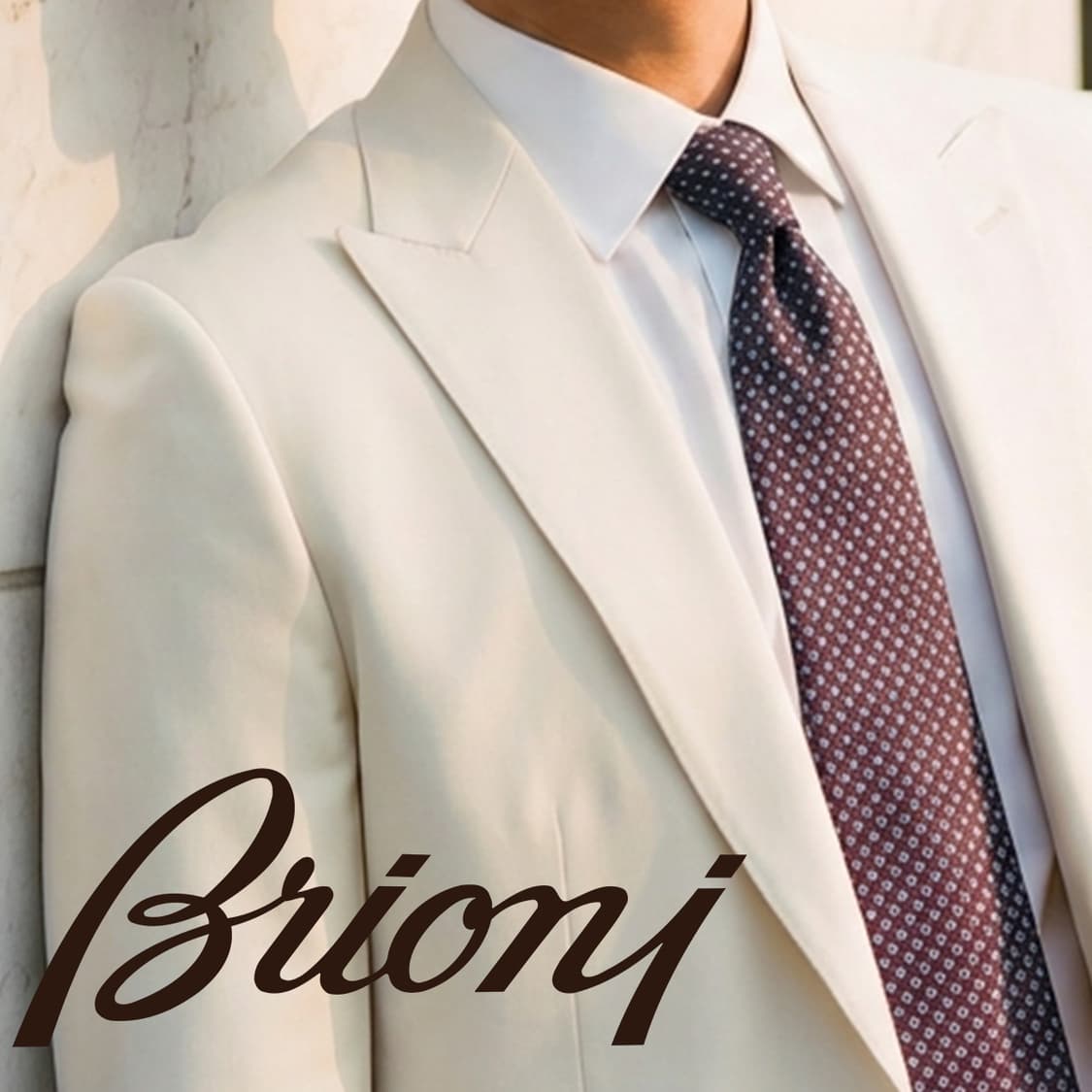 브리오니 실크 블루 와인 패턴 넥타이 8cm S~A+등급 E906 상품이미지1