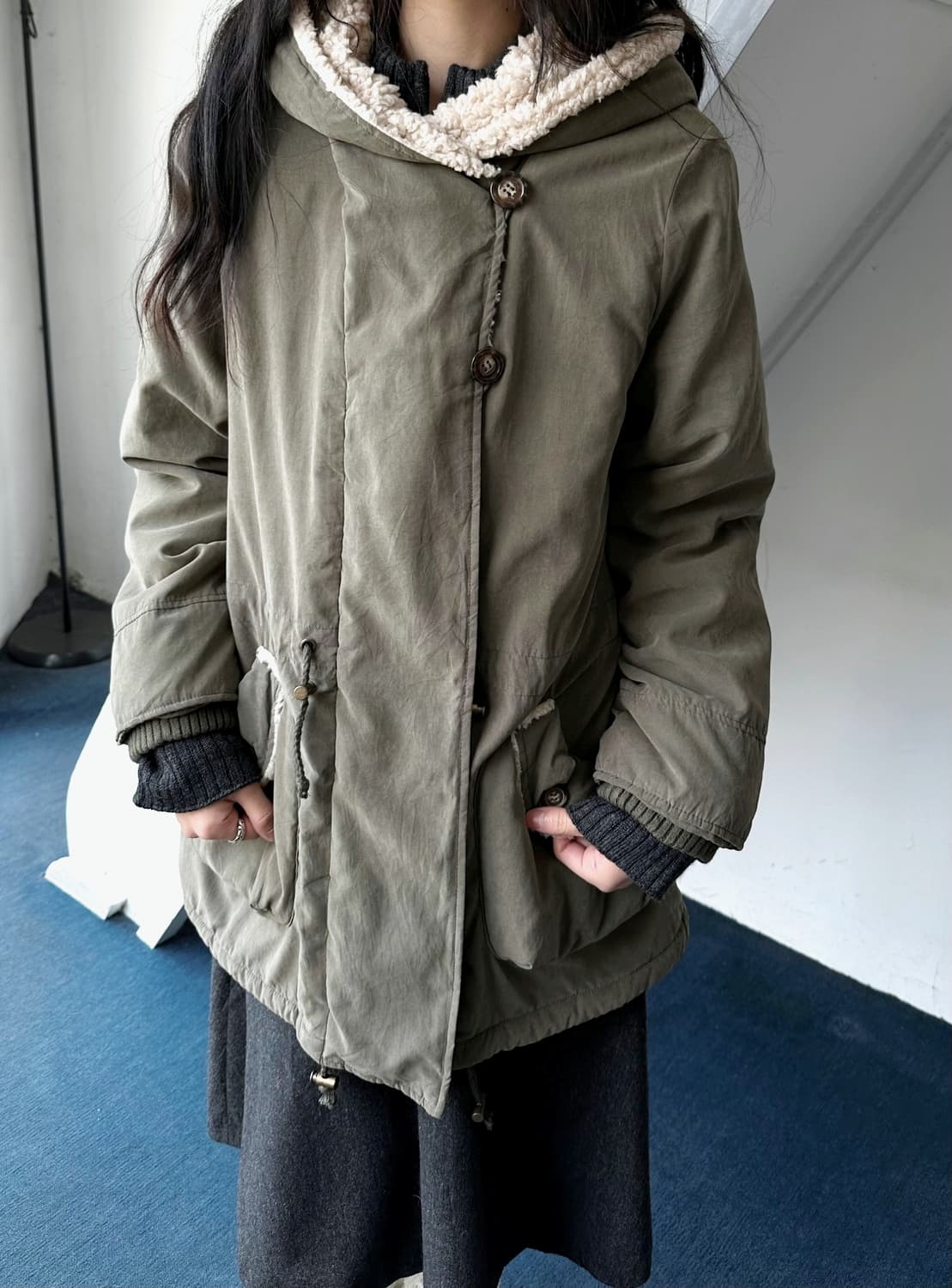 liner fleece mil design hoode coat 상품이미지10