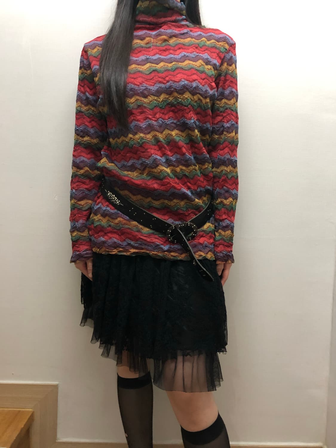 빈티지 히피 믹스컬러 스트라이프 탑 상품이미지4