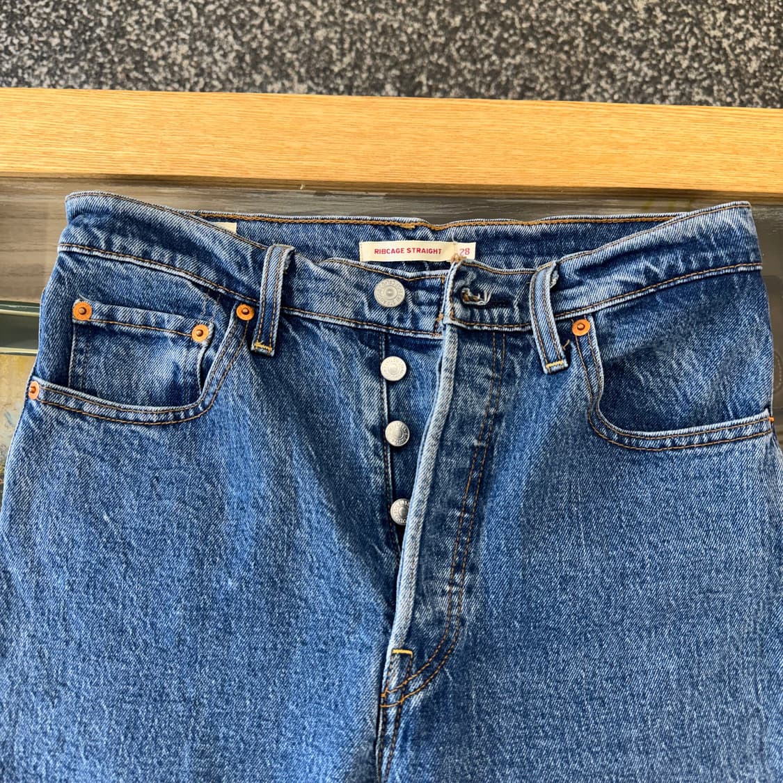 리바이스 우먼스 립케이지 웨스턴 스터드 하이웨스트 진 (28)  상품이미지6