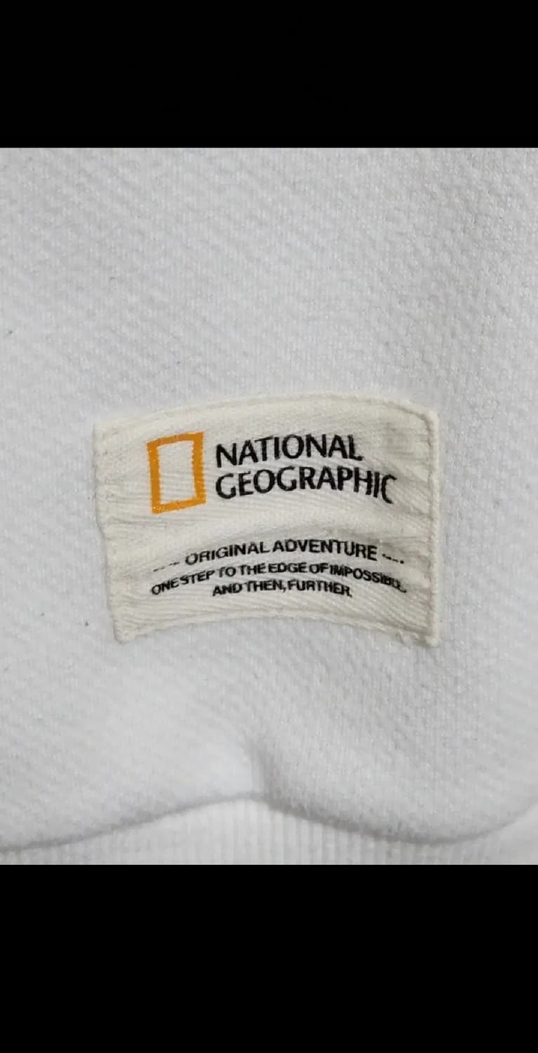 (M) 내셔널지오그래픽 스웨트 화이트 빅로고 맨투맨 티셔츠  상품이미지4