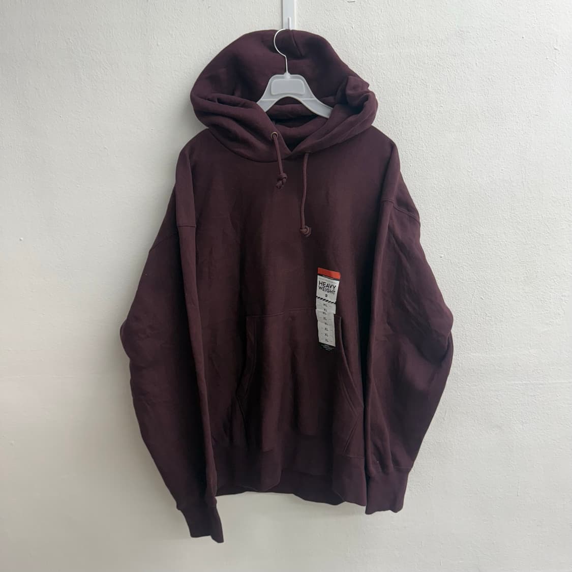 지유(GU) 헤비웨이트 기모 버건디 후드티 (XL) 상품이미지1