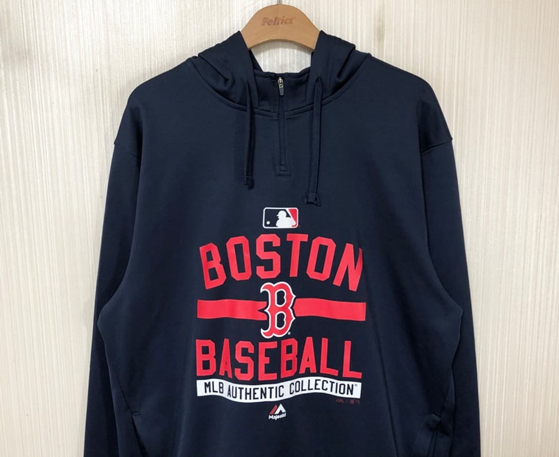 MLB 마제스틱 보스턴레드삭스 어센틱 풀오버후디 M(해외) 상품이미지2