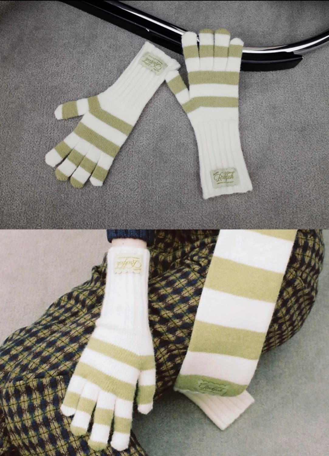  락피쉬웨더웨어 스트라이프 장갑 새상품 상품이미지2