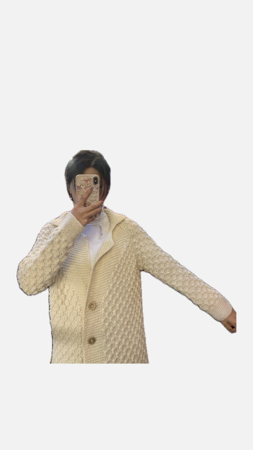 Ivory Long Knit Cardigan 상품이미지6