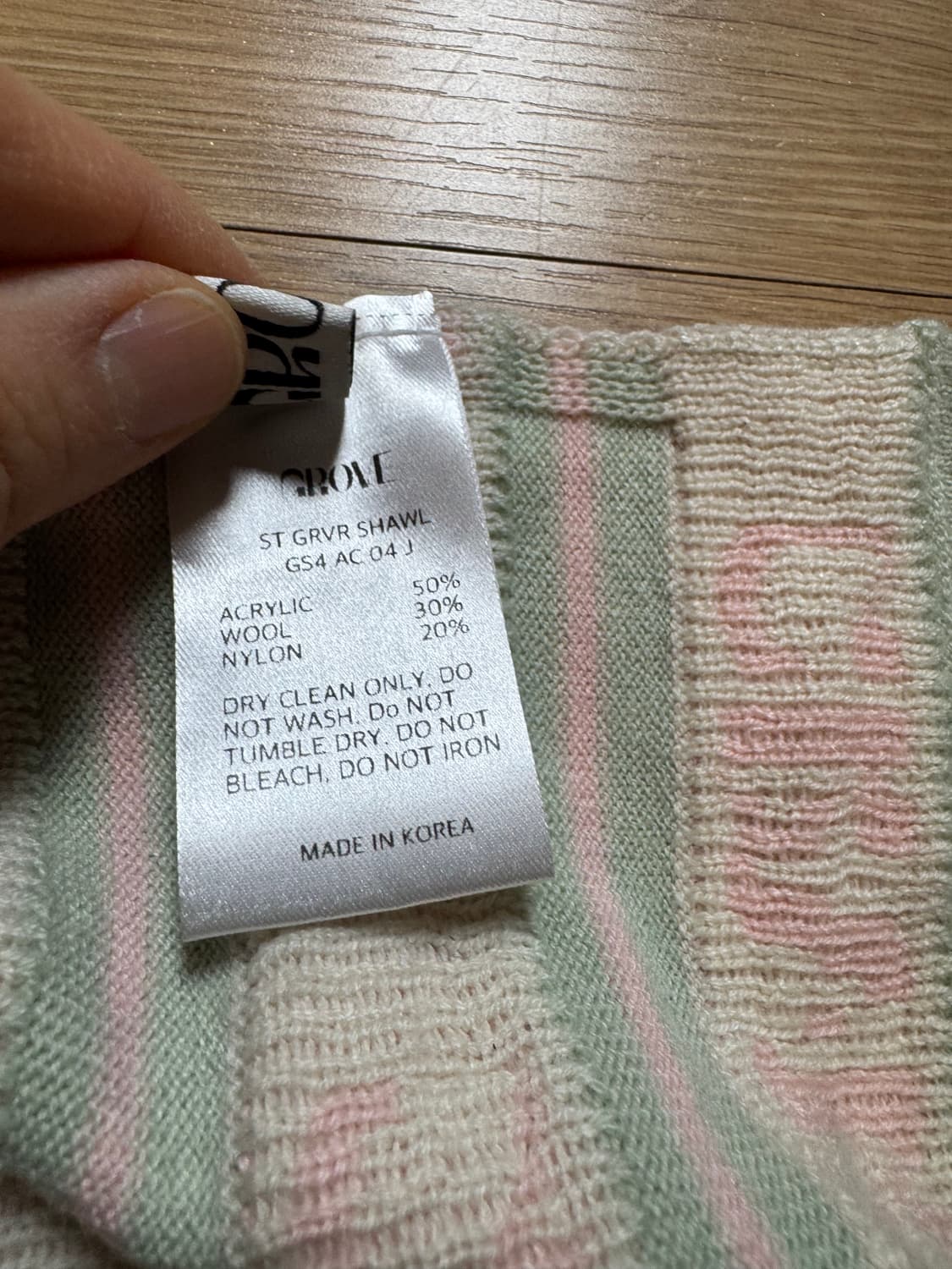 그로브 STRIPE GRVR SHAWL MUFFLER [PINK] 상품이미지7