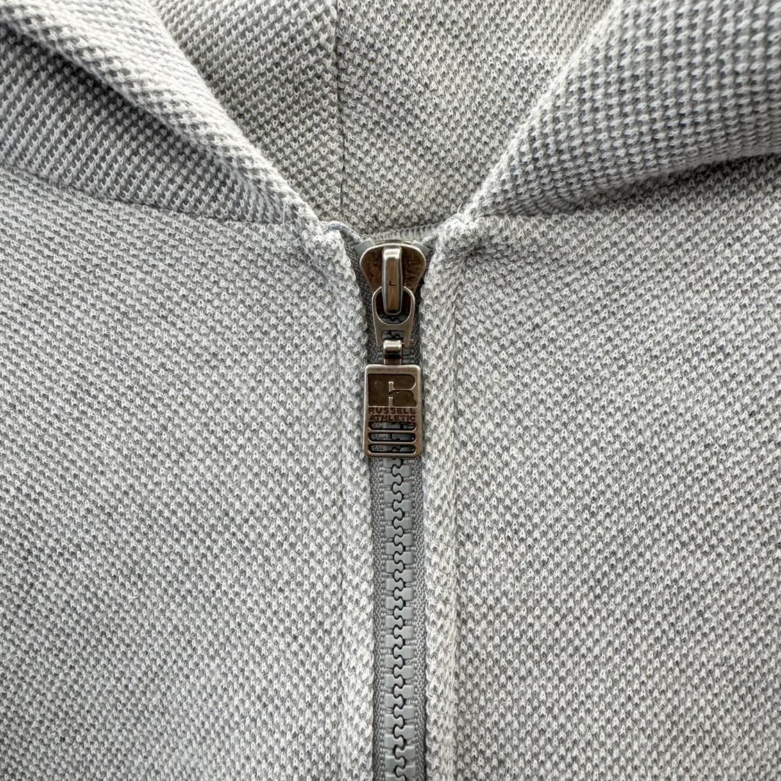 90s 러셀 빈티지 와플 반집업 스웻 후드티 made in USA (2X 상품이미지3