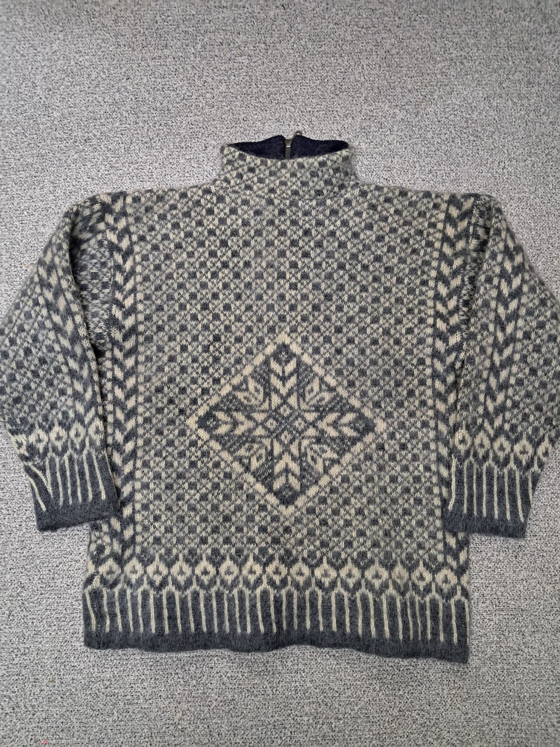 아이슬란드 노르딕 패턴 울집업 니트 스웨터 상품이미지7