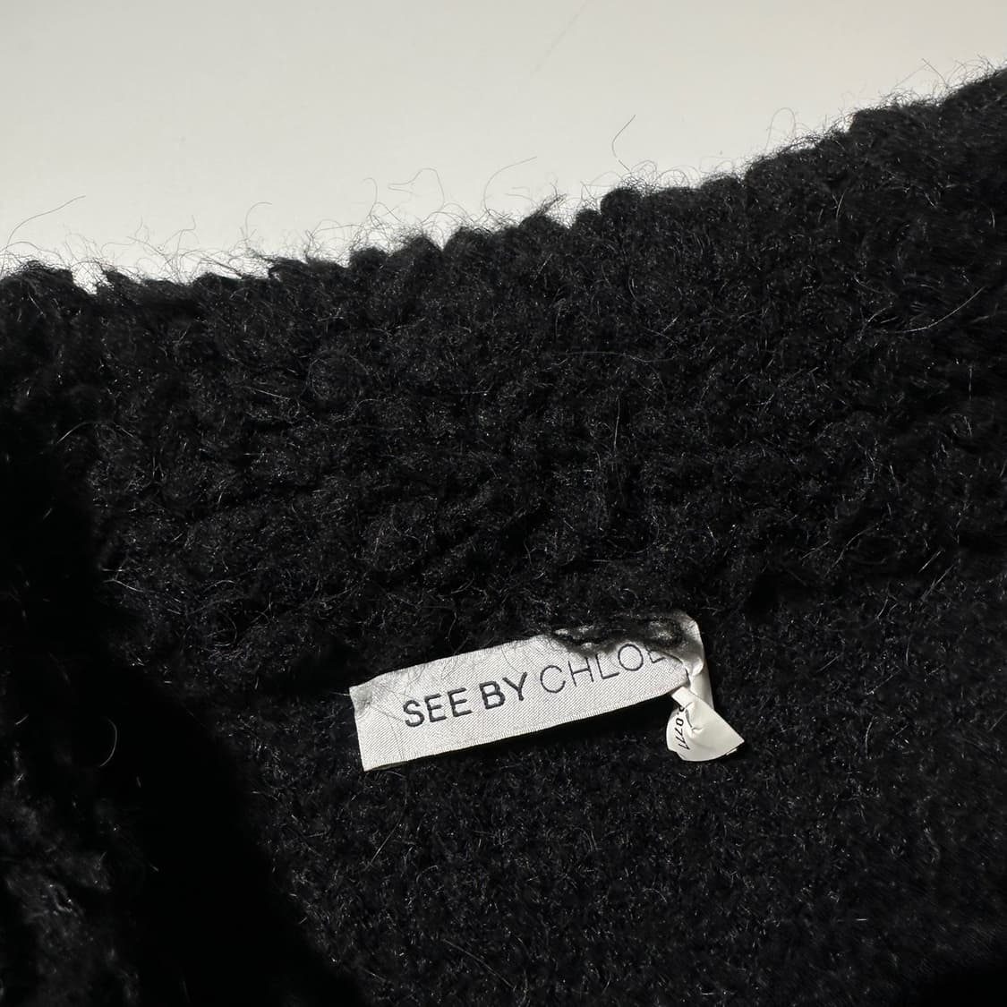 (매장판) 씨 바이 끌로에 울 알파카 니트 코트 블랙 상품이미지5