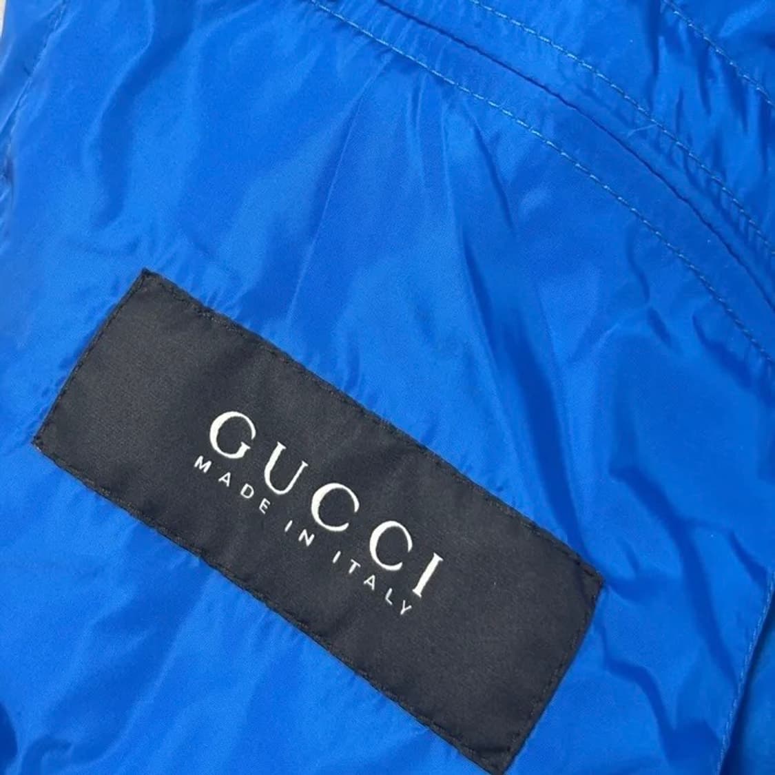 2000s Gucci 블루 스트라이프 라이트 자켓 (M) 상품이미지5