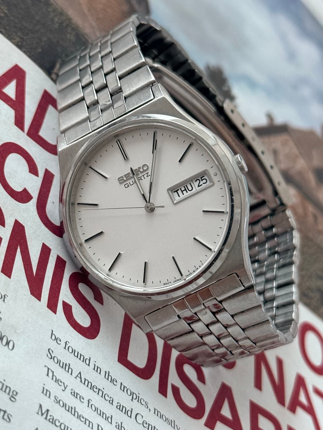 Seiko 세이코 쿼츠 3침 Day-Date 1992 상품이미지4