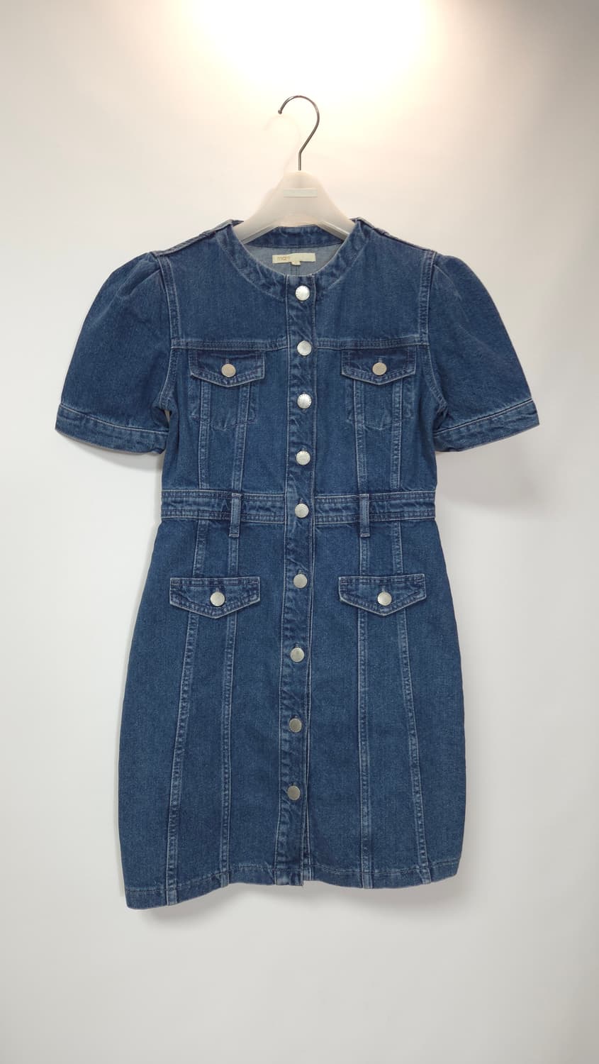 마쥬 엘비라 퍼프 소매 데님 미니 원피스 2 사이즈 상품이미지3