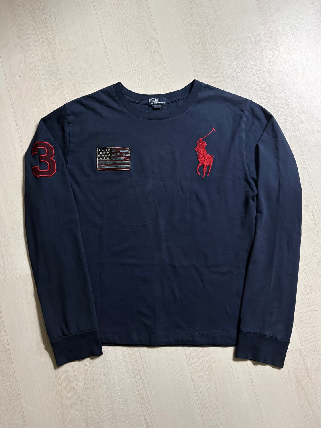 폴로 랄프로렌 빅포니 USA 패치 롱슬리브 네이비 상품이미지1
