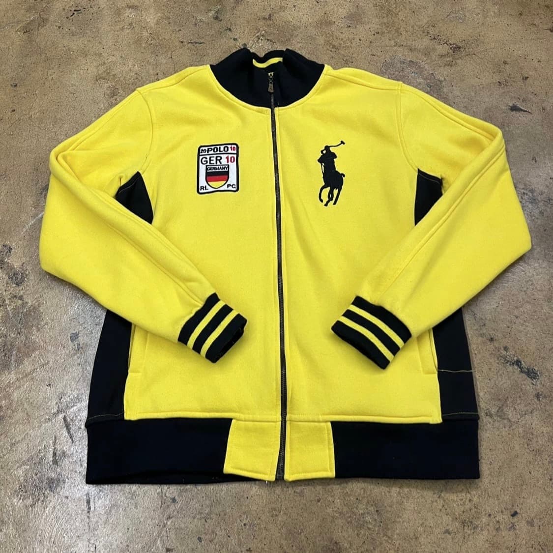 폴로 빅포니 독일 옐로우 코튼 면집업 상품이미지1