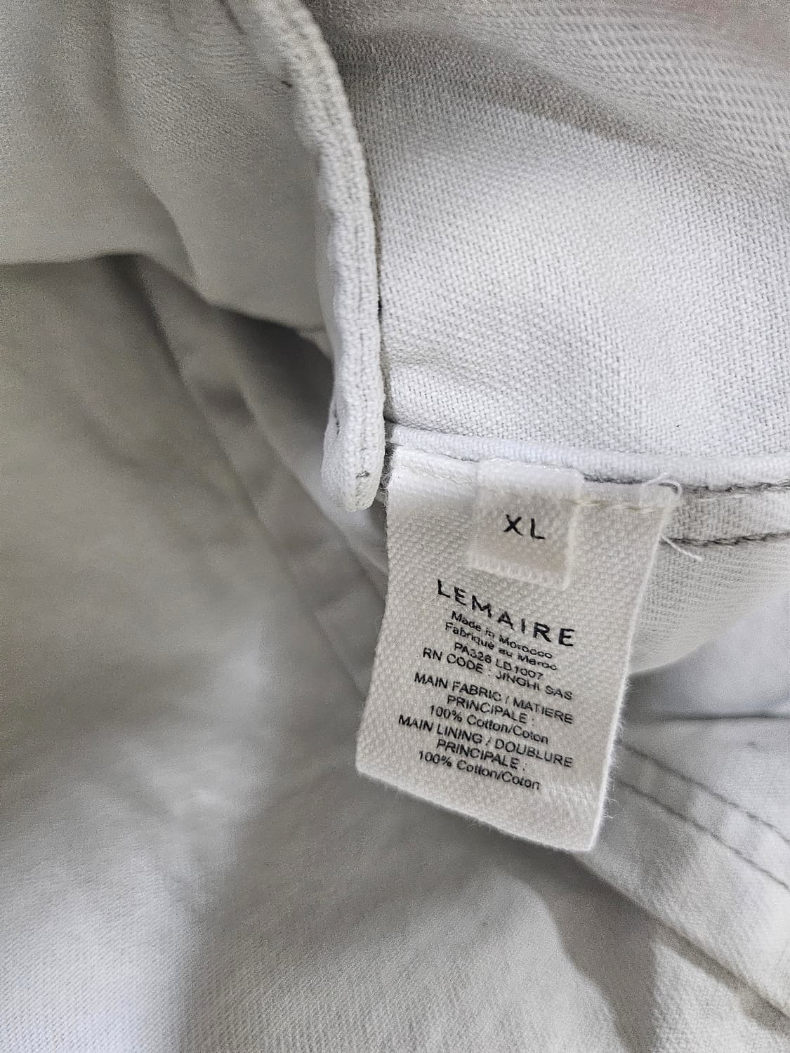 LEMAIRE 르메르 박시데님 스노우그레이 XL 상품이미지4
