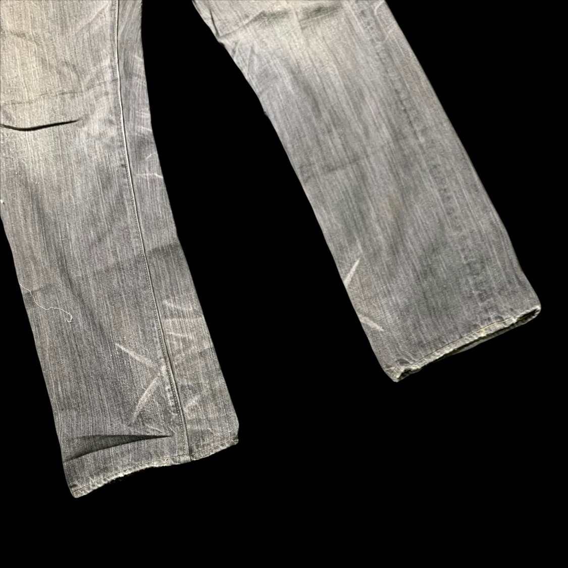 [L] 슈가케인 흑청 셀비지 데님 팬츠 상품이미지6