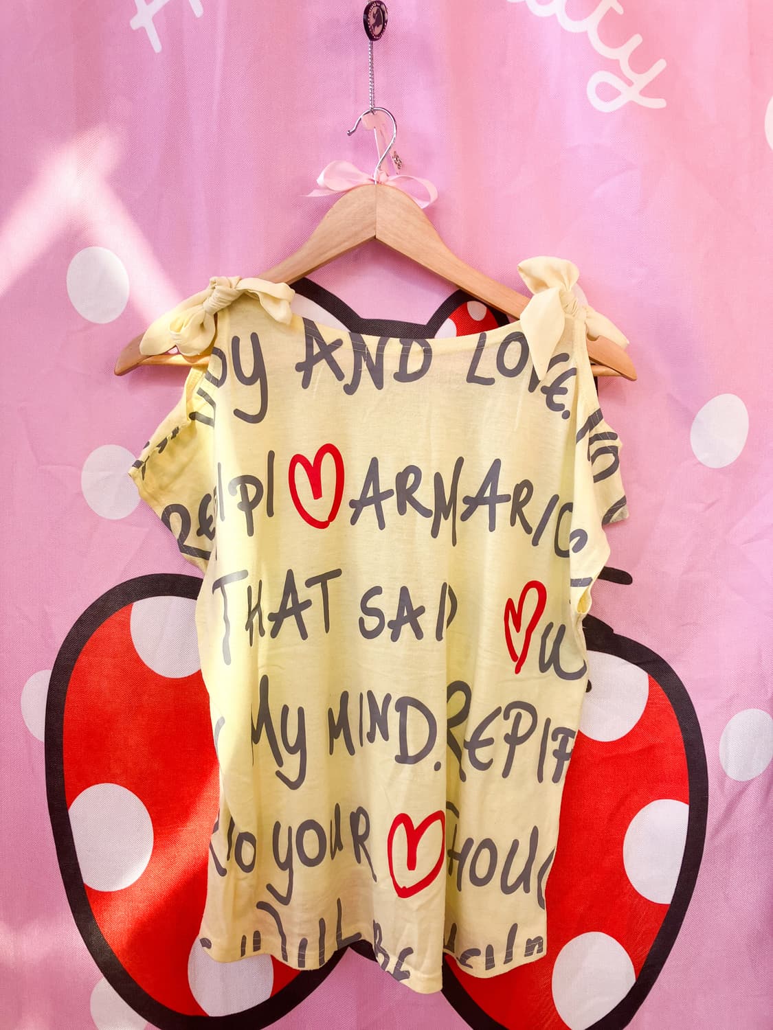 어깨트임 리본 포인트 티셔츠 상품이미지6