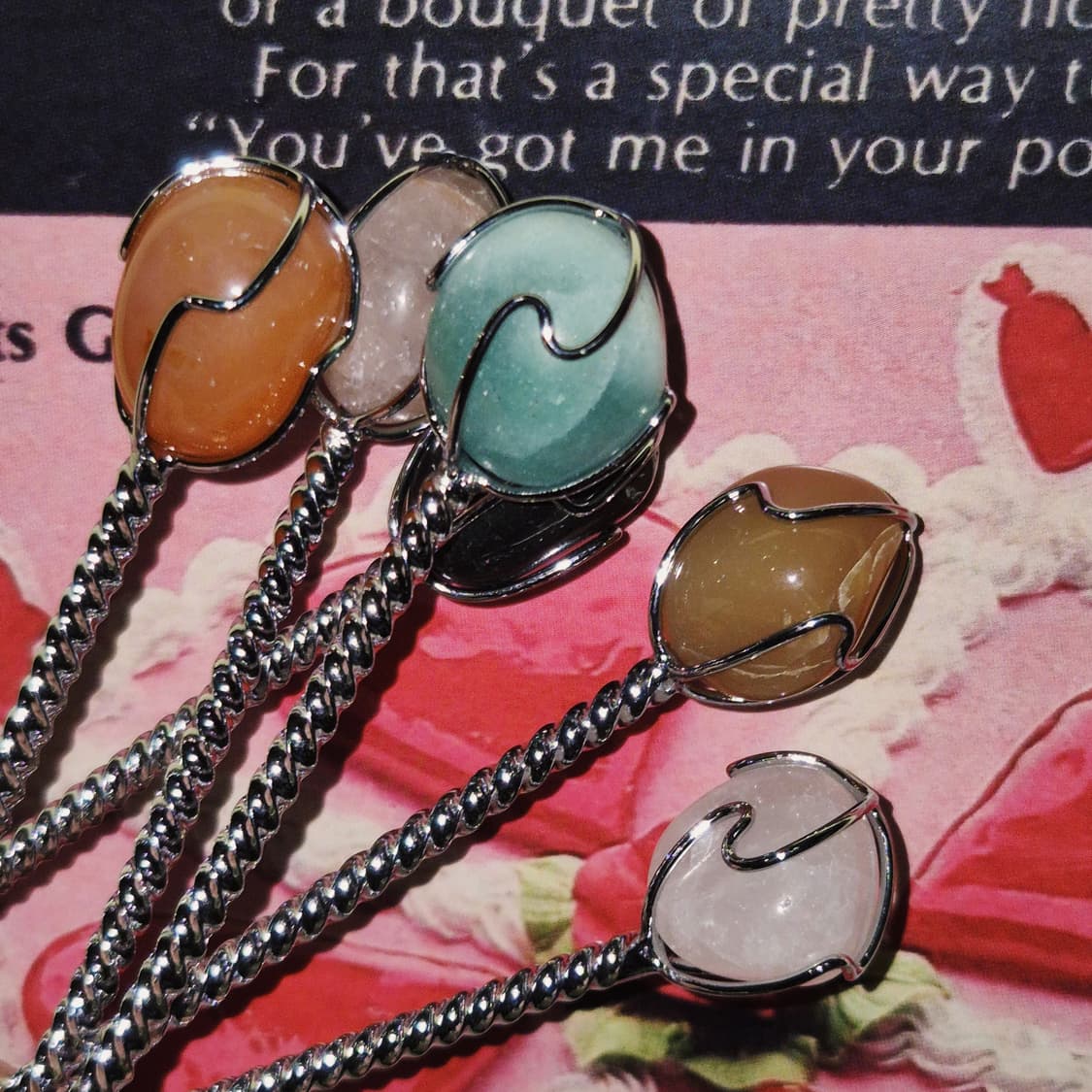 80s 브라질 천연 원석 실버 티스푼 6p세트 상품이미지6