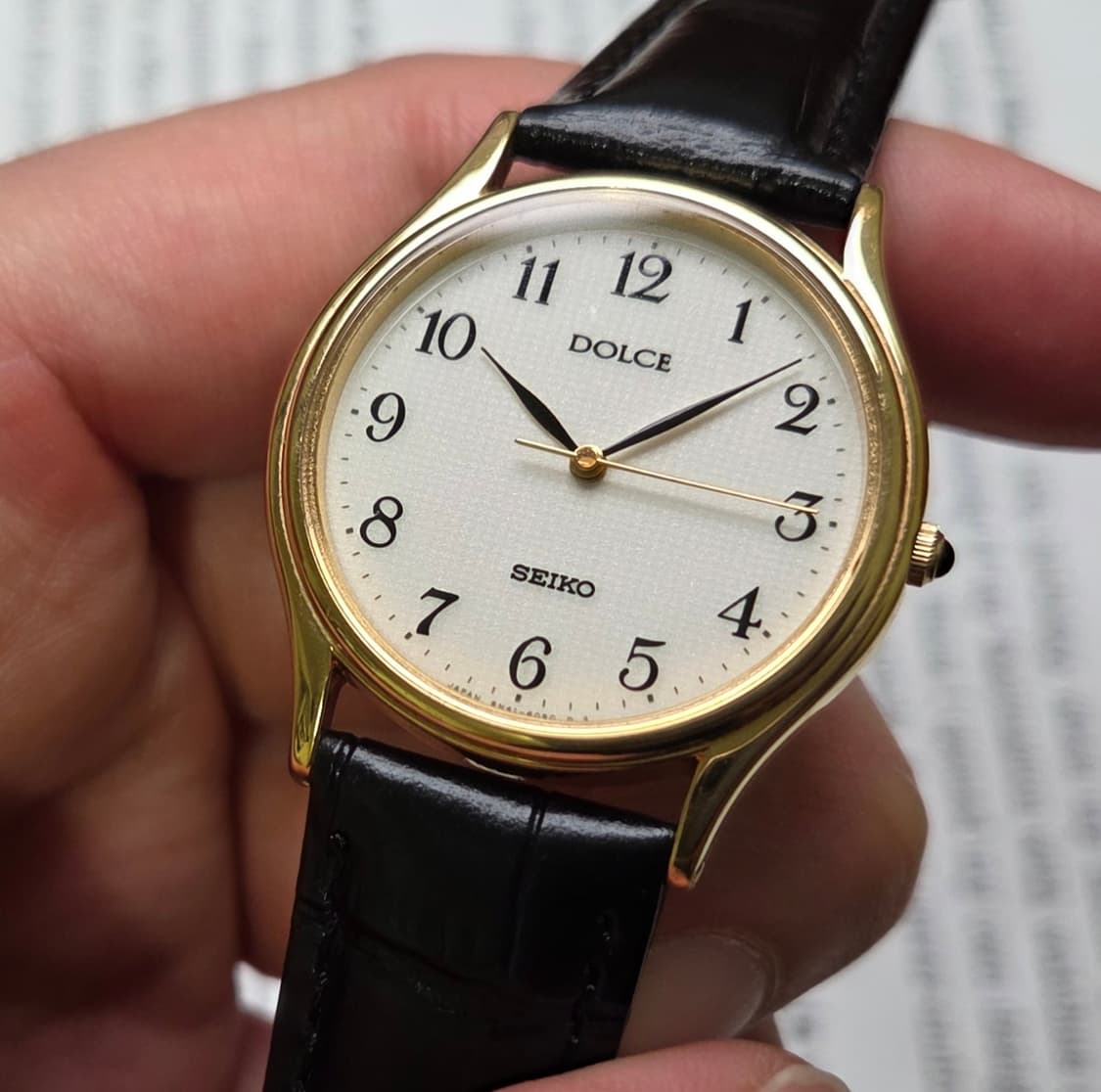 빈티지 세이코 돌체 화이트 아라빅 입체다이얼 논데이트 슬림쿼츠
 상품이미지4