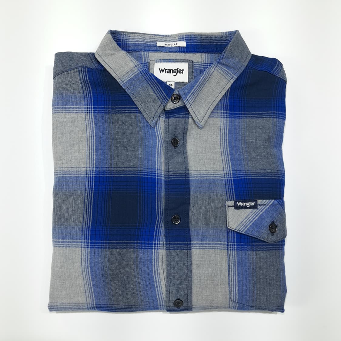 CL671 XL 랭글러 옴브레체크 블루 셔츠남방 상품이미지7