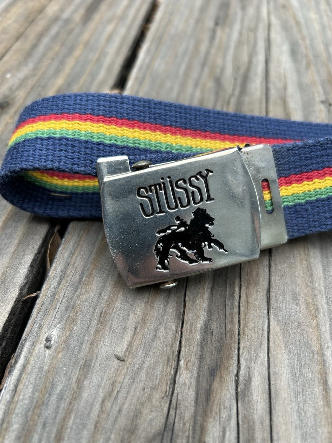 90s 스투시 라스타 라이온 벨트 상품이미지2