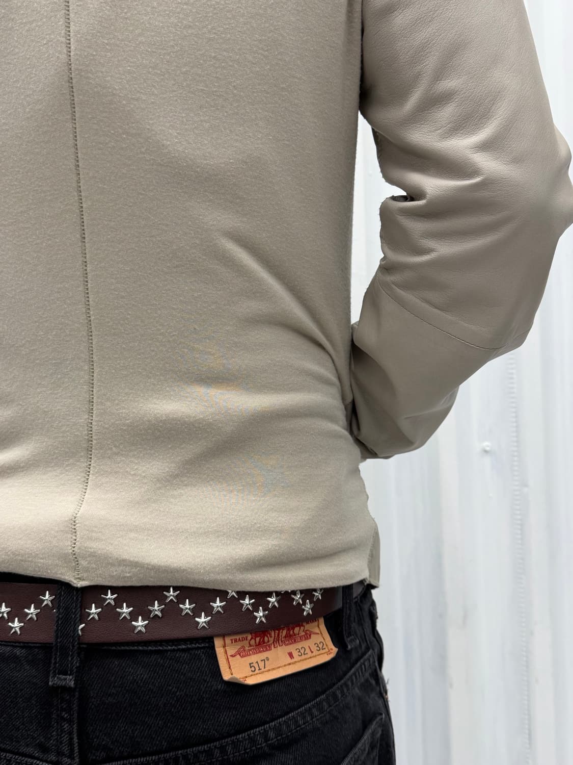 Emporio Armani Lambskin Hybrid Zip JK 상품이미지5