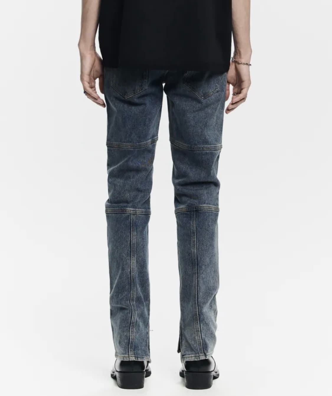 메종미네드 BIKER DENIM TROUSERS BLUE 50사이즈 상품이미지2