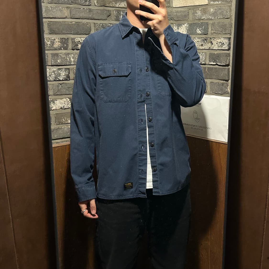 L) 칼하트 네이비 립스탑 워크웨어 셔츠 상품이미지8