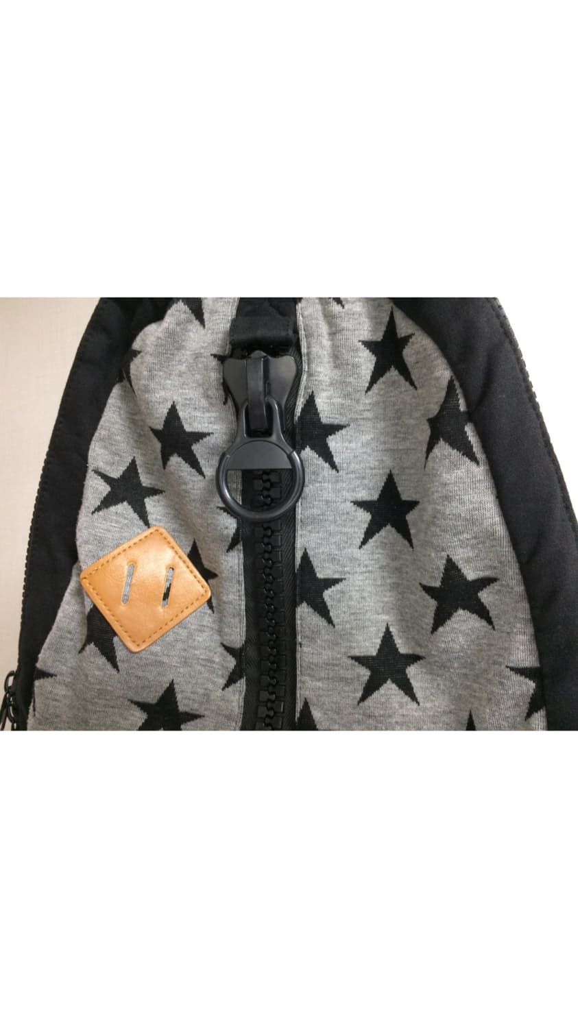 빈티지 그레이 별 무늬 패턴 백팩 상품이미지4