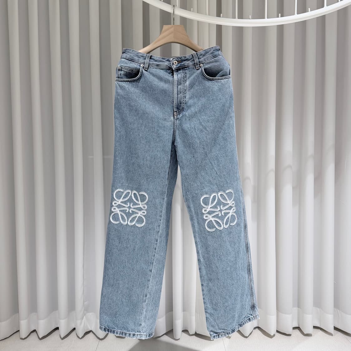 (A+/46) / 로에베 데님 아나그램 배기 데님 진 블루 상품이미지1