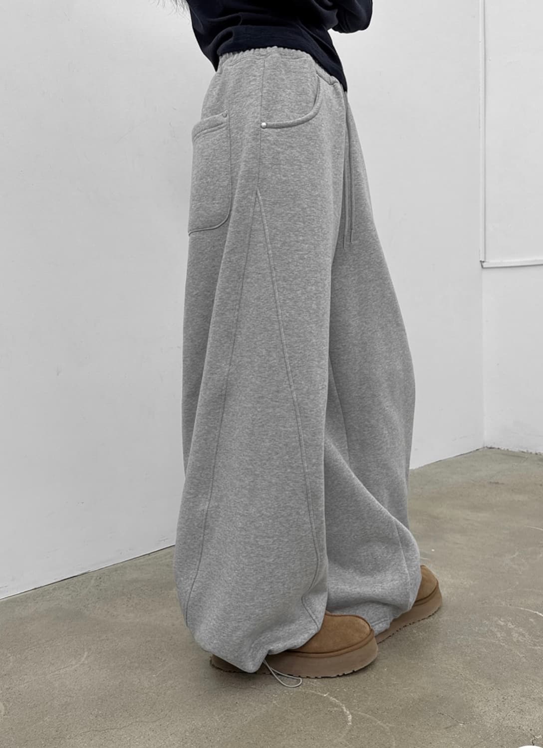 블랙업 델티 기모 밴딩팬츠 상품이미지2