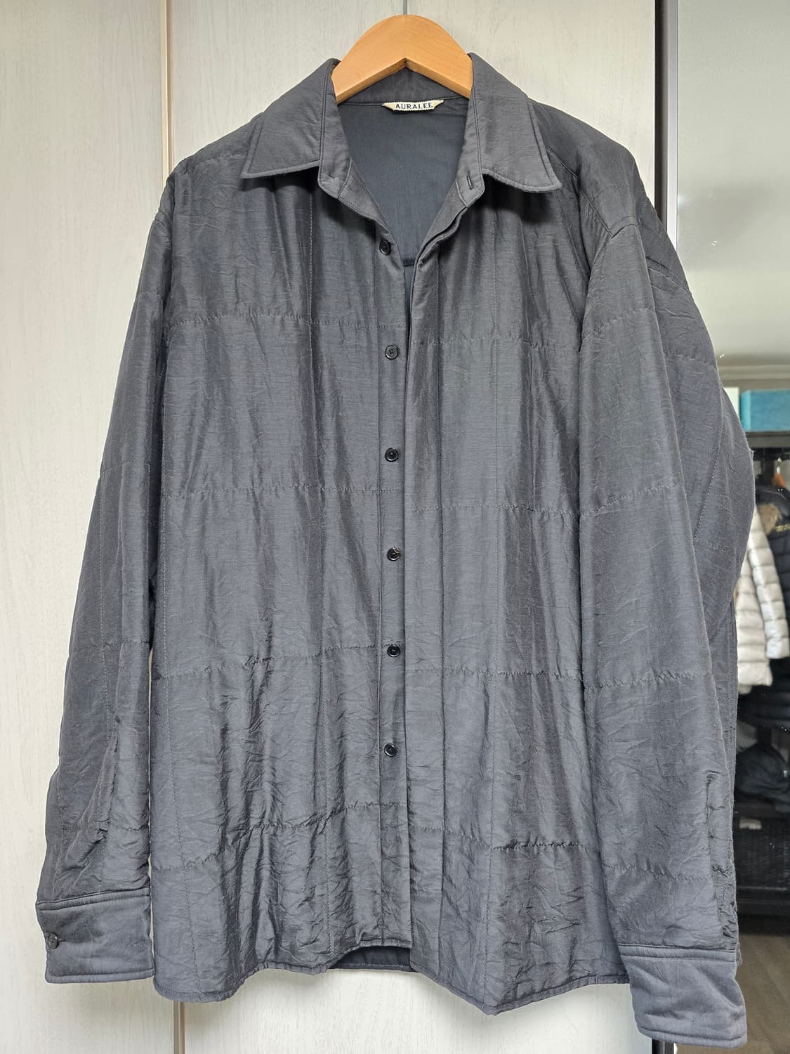 AURALEE QUILTED LIGHT SILK COTTON SHIRT 상품이미지4