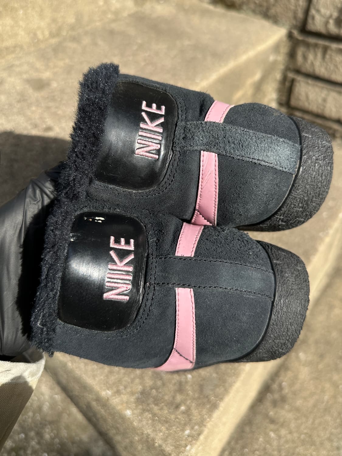 NIKE black fur suede boots 상품이미지4