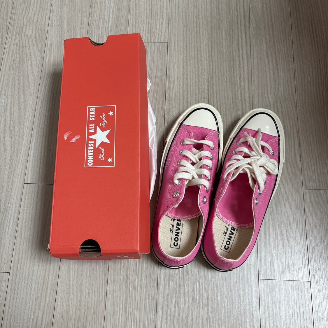 235) 컨버스 척테일러 70 로우 핑크 급처 상품이미지1